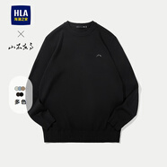 海瀾之家（HLA）長袖針織衫男春秋款山不在高系列繡花毛衣男曠野美拉德 黑色05 180/96A XL推薦151~164斤