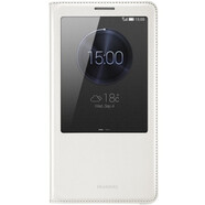 華為（HUAWEI）mate7原裝皮套 手機(jī)殼翻蓋式皮套 開窗休眠保護(hù)套 防摔后殼 個(gè)性男女 原廠 mate7原裝皮套-白色