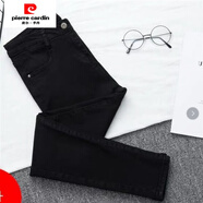 皮爾卡丹（pierre cardin）歐美風(fēng)高腰蜜桃臀彈力休閑長(cháng)褲女春秋2024緊身顯瘦包臀小腳鉛筆褲 黑色高品質(zhì)長(cháng)褲 34 建議141-155斤