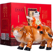 名普山西汾酒產(chǎn)地白酒杏花村酒53度清香型牧童彩牛原漿白酒3斤禮盒款 53%vol 1500mL 1瓶 牧童彩牛禮盒裝