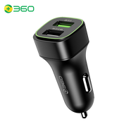 360車(chē)載充電器 雙口車(chē)充C5 智能保護(hù) 