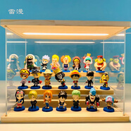 雷漫海賊王手辦全套路飛索隆紅發(fā)香克斯Q版公仔娜美桌面擺件生日禮物 21款藍底海賊(5~6cm)【推薦】 公仔+展示盒