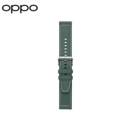 OPPO 智美生活 SCUD表帶 22mm 適用于 OPPO Watch X 和 OPPO Watch 4 Pro 牛皮 22mm 竹墨綠
