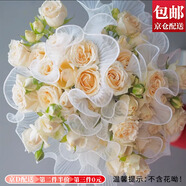 東之天地仿珍珠浪花紗包裝紙花束材料鮮花褶皺包花網(wǎng)紗玫瑰花裝飾波浪紗網(wǎng) 素邊浪花紗【白色】約28cm*4m