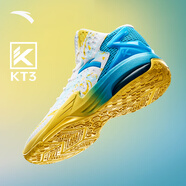 安踏KT3 Team｜籃球鞋男湯普森秋季中幫透氣防滑減震學(xué)生實(shí)戰(zhàn)運(yùn)動(dòng)鞋子 【1代】安踏白/氯藍(lán)-1 42 (260mm)