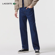 LACOSTE法國(guó)鱷魚(yú)男裝時(shí)尚休閑純棉直筒長(zhǎng)褲HH2321 ML4/深藍(lán)色 32 32 175