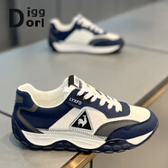 Diggorl輕奢品牌男鞋阿甘鞋男2025春秋新款戶(hù)外運動(dòng)休閑鞋軟底舒適鞋子男 白藍色 38 （標準皮鞋碼）
