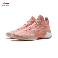李寧（LI-NING）李寧馭帥17男子反光輕量高回彈中幫籃球馭帥18專業(yè)鞋 ABAT043 馭帥18 ABAU009-4 絨瑚粉/橘泥紅 40