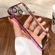 玄皇 【自帶鏡頭膜】蘋(píng)果15手機殼iphone15promax防摔高端透明新款超薄全包男硬殼簡(jiǎn)約女生 蘋(píng)果15【粉色】久不發(fā)黃+防爆鏡頭膜+膜