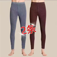 軒萊雅男士秋褲男秋冬季無(wú)痕德絨保暖褲加絨加厚打底褲修身保暖褲男睡褲 深灰色+咖啡色 4XL 【135-155斤】