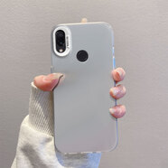 佩諾（PINO）紅米note7手機(jī)殼紅米note7pro保護(hù)套防摔彩銀磨砂硅膠+陀螺支架手感絲滑時尚潮流創(chuàng)新款硬外殼 【彩銀殼】白色 紅米note7/note7pro通用