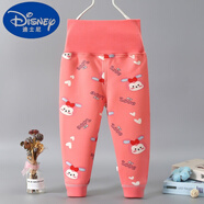 迪士尼（Disney）寶寶加絨加棉高腰褲子?jì)胗變捍呵锒Ｅo(hù)肚褲男女可開檔秋褲 加絨小兔粉色 90 建議2-3歲
