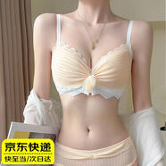 晴碧琳 內(nèi)衣女小胸聚攏顯大無(wú)鋼圈文胸罩性感收副乳純欲 膚色 L 【36/80AB】