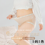 VIILAISH3條輕薄大碼內(nèi)褲女胖mm200斤棉襠加肥加大無痕透氣加長襠女士內(nèi)褲 巧克力+玉膚色+桔粉色 3條 2XL 120-150斤
