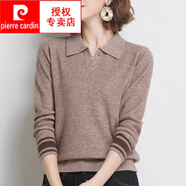 皮爾卡丹（pierre cardin）毛衫娃娃領(lǐng)毛衣女外穿秋季洋氣新款長(zhǎng)袖針織衫翻領(lǐng)上衣秋冬寬松 TT6060#花駝 M 建議109斤以下