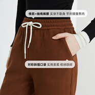 普普風(fēng)普普風(fēng)舒適坑條復合針織闊腿褲顯瘦顯高2024新款7923 咖啡 L