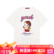 趙露思楊江疏影明星同款韓國ins潮牌陸心媛時(shí)尚休閑短袖純棉T恤女 4號(hào)白色棉 XL