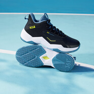 361°男鞋運動(dòng)鞋冬季新款實(shí)戰革面保暖男籃球訓練鞋 曜石黑/原力藍 40 (250mm)