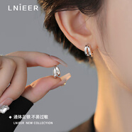 Lnieer999足銀雙層耳環(huán)女簡約小眾設(shè)計(jì)感獨(dú)特耳釘2025新款潮冷淡風(fēng)耳飾 雙層圓弧耳環(huán)【999足銀】
