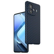 麥阿蜜 適用vivo iQOO Z9手機(jī)殼iQOO Z9Turbo保護(hù)套vivo Y200GT鏡頭全包防摔簡約碳纖維紋防摔手機(jī)殼男女 藍(lán)色 iQOO Z9 碳纖維紋磨砂殼【配保護(hù)膜】