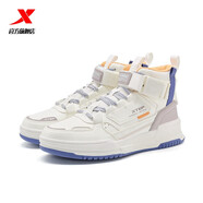 特步（XTEP）X【門店同款】板鞋女秋季耐磨百搭運動休閑鞋輕盈女鞋 白桔 37