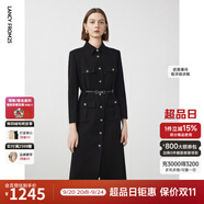 朗姿收腰顯瘦高級感氣質(zhì)工裝裙子女春春季新款設(shè)計感修身連衣裙 米黃色 2 L