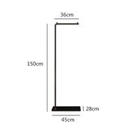 映巢北歐掛衣架落地臥室簡(jiǎn)易家用置物架輕奢現代桿式網(wǎng)紅ins衣帽架子 黑支架+黑底座 L形 高150