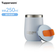 特百惠（Tupperware）艾珀斯隔溫杯簡約上班辦公男女便攜冬季保溫咖啡杯250ml 隔溫杯冰島藍(lán) 250ml
