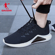 喬丹男鞋跑步鞋運動(dòng)鞋子男2026春季新款休閑鞋透氣皮網(wǎng)面老爹鞋健步鞋 黑色/白色-233 41