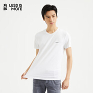 利郎輕時(shí)尚男裝【單向?qū)瘛縏恤男LOGO印花短袖內(nèi)搭打底衫Q4QNY202 白色 L (175)