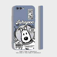 機諾基OPPOA3S手機殼男A5創(chuàng  )意新款卡通可愛(ài)潮牌全包鏡頭防摔外殼高級感軟硅膠帕薩狗保護套 薰衣草灰-RB18宇航狗狗 OPPOA7