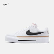耐克（NIKE）COURT LEGACY女子厚底增高運動(dòng)鞋板鞋秋季易搭抓地耐穿DM7590 100白色/黑/麻黃/隊橙 35.5