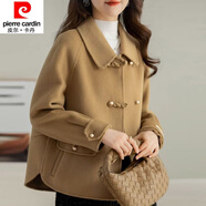 皮爾卡丹（pierre cardin）23年新款小香風(fēng)秋冬新款毛呢外套女短款時(shí)尚高端寬松小個(gè)子呢子上 駝色 2XL (120-129斤)