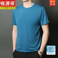 恒源祥休閑青年圓領(lǐng)短袖T恤2024夏季冰絲涼感透氣抗皺上衣新款男裝 【銷(xiāo)量500+】翠蘭 L