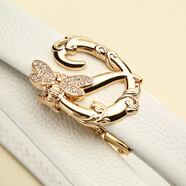 鱷魚(yú)恤新年禮物女士自動(dòng)扣皮帶時(shí)尚頭層牛皮西裝腰帶女生日