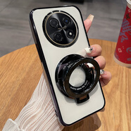 歐米滋華為暢享70Pro手機殼暢想70por透明保護硅膠套CTR一AL20全包防摔軟殼CTRAL超薄暢亨男女支架款 【炫酷黑】透明電鍍+全屏膜+同款支架 華為暢享70Pro