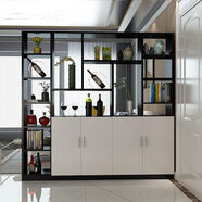 柚韻進(jìn)門(mén)玄關(guān)柜鞋柜一體客廳隔斷酒柜置物柜屏風(fēng)裝飾柜簡(jiǎn)約現代間廳柜 180長(cháng)黑色四門(mén) 帶貨到樓下自行安裝