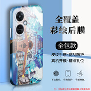 飛克斯 oppok11x手機背膜oppok10Pro彩膜手機彩繪貼紙海賊王路飛全包皮紋質(zhì)感磨砂后膜保護膜貼膜殼 來圖定制，聯(lián)系客服提供圖+前膜鋼化膜 OPPOK11