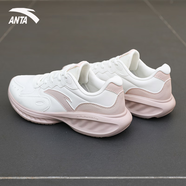 安踏（ANTA）女鞋運(yùn)動(dòng)鞋女夏季皮網(wǎng)面透氣跑步鞋運(yùn)動(dòng)戶外軟底減震休閑鞋子女 白/藕灰 39 (8)