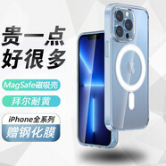 其勢 適用蘋果磁吸手機殼 magsafe無線充電 硬殼軟邊氣囊防摔透明保護套 女男網(wǎng)紅高端簡約款 【1：1 還原】磁力可吸500克 iPhone11 Pro