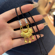 瑞諾黃金錦鯉鎖包項鏈女999足金平安鎖愛心編織吊墜生日禮物送女友 鈴鐺錦鯉鎖項鏈/金重約2.28克