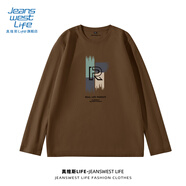 JEANSWEST LIFE真維斯純棉長(cháng)袖t恤男重磅親膚圓領(lǐng)內搭潮牌外穿衣服青少年打底衫T