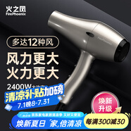 火之鳳吹風(fēng)機(jī)6600H 發(fā)廊專用大功率2400W大風(fēng)力低噪音家用恒溫護(hù)發(fā)不傷發(fā) 理發(fā)店專業(yè)電吹風(fēng)筒 6600X鈦金灰 （四檔風(fēng)）