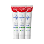 高露潔（Colgate）勁白小蘇打竹炭薄荷味牙膏2周去漬有效去黃清潔口腔清新口氣含氟 120g×3支