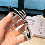 品質(zhì)情人節禮物豎夾馬尾夾韓國簡(jiǎn)約香蕉夾發(fā)飾品百搭優(yōu)雅成 1號蝴蝶結款