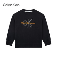 Calvin Klein CK童裝男女童純棉套頭無帽衛(wèi)衣冬季新款兒童休閑上衣內(nèi)搭 美人黑 150 /72 【建議身高140-152cm】