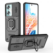 品怡適用新款OPPO A79 5G戰(zhàn)斗熊指環(huán)手機殼OPPO A2推窗手機殼 黑色 OPPO A79 5G/A2