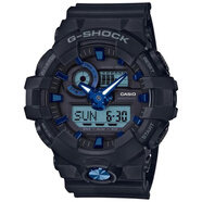 卡西歐（CASIO）G-Shck男士手表200米防水世界時間全自動日歷秒表計時 black/black 4mm 53.4mm