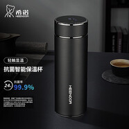 希諾（HEENOOR） 保溫杯男女士不銹鋼真空車載水杯 商務(wù)辦公便攜茶杯高顏值泡茶杯 黑色-智能-520ml-316L抗菌內(nèi)膽