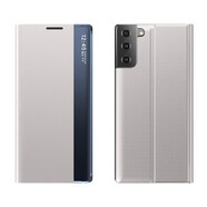 潮尚美 三星Galaxy S21+5G手機(jī)殼Samsung S21Ultra case翻蓋式皮套S2 三星S21【優(yōu)雅灰】配軟膜